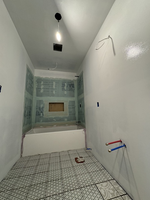 priming bathroom walls